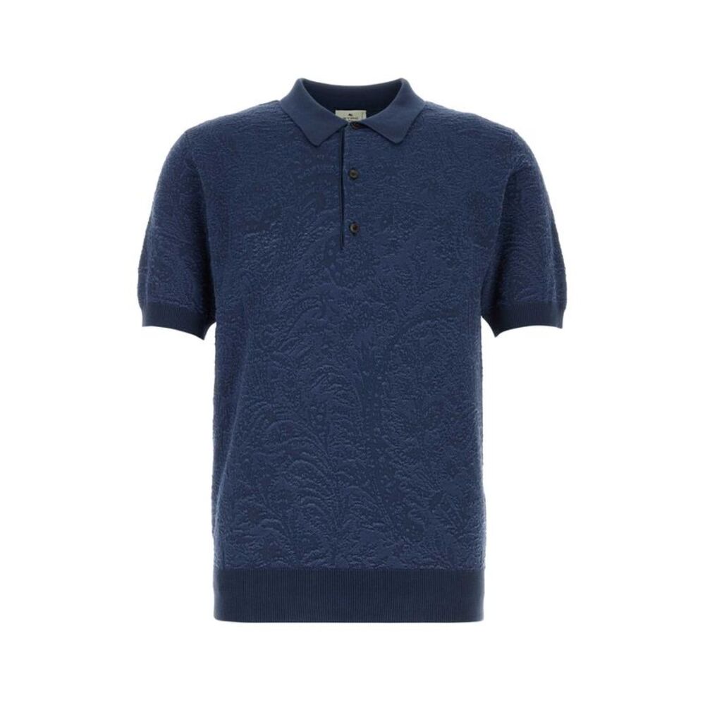 Etro Men Blue Cotton Polo Shirt